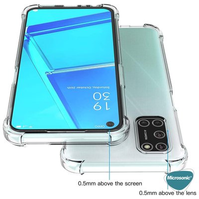 Microsonic Oppo A92 Kılıf Anti Shock Silikon Şeffaf