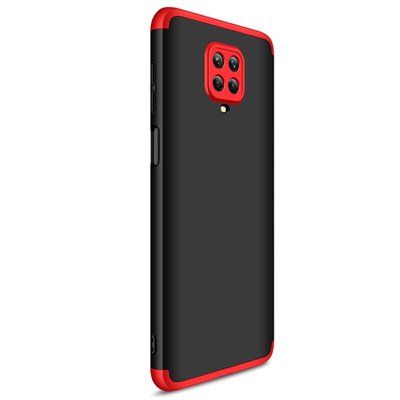 Microsonic Xiaomi Redmi Note 9S Kılıf Double Dip 360 Protective AYS Siyah Kırmızı