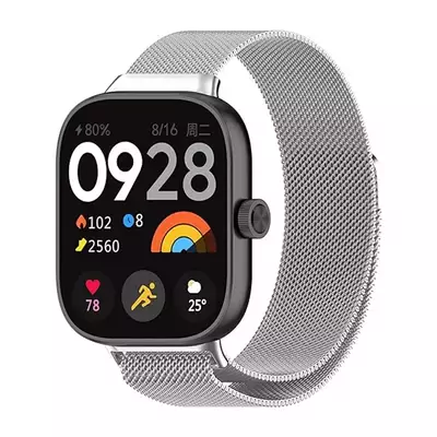 Microsonic Xiaomi Redmi Watch 5 Milanese Loop Kordon Gümüş