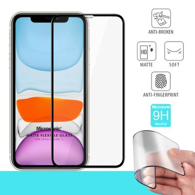 Microsonic Apple iPhone 11 Matte Flexible Ekran Koruyucu Siyah