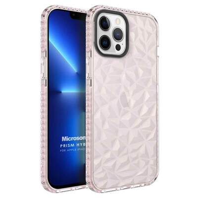 Microsonic Apple iPhone 13 Pro Kılıf Prism Hybrid Pembe