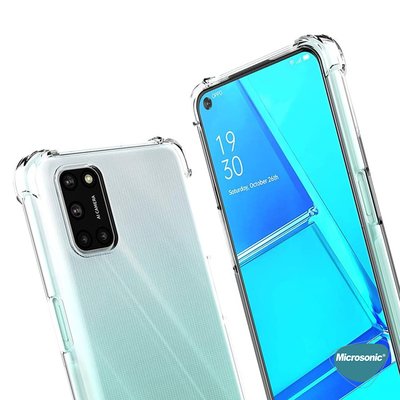 Microsonic Oppo A52 Kılıf Anti Shock Silikon Şeffaf