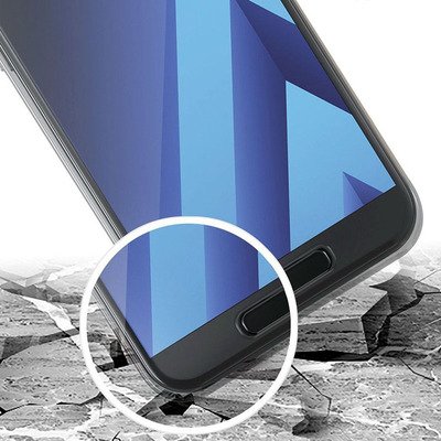 Microsonic Samsung Galaxy A8 Plus 2018 Kılıf Komple Gövde Koruyucu Silikon Şeffaf