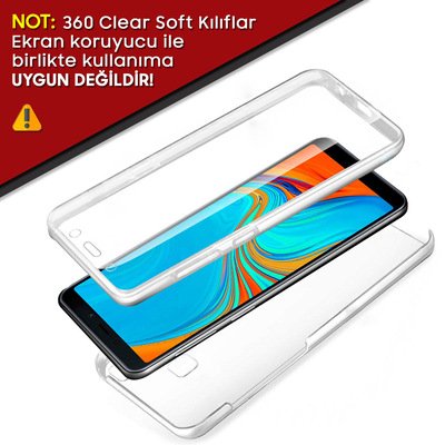 Microsonic Samsung Galaxy A6 Plus 2018 Kılıf Komple Gövde Koruyucu Silikon Şeffaf