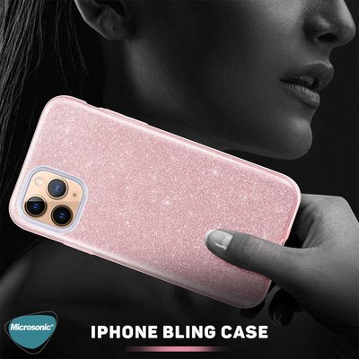 Microsonic Apple iPhone 7 Kılıf Sparkle Shiny Mavi