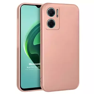 Microsonic Xiaomi Redmi Note 11E Kılıf Matte Silicone Rose Gold