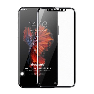 Microsonic Apple iPhone XS Max Matte Flexible Ekran Koruyucu Siyah