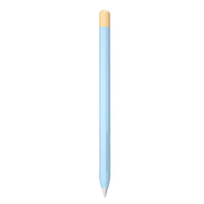 Microsonic Apple Pencil (2. nesil) Kılıf Mat Silikon Sarı Mavi