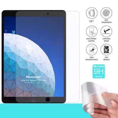 Microsonic Apple iPad Air 3 10.5'' 2019 (A2152-A2123-A2153-A2154) Matte Nano Glass Cam Ekran Koruyucu