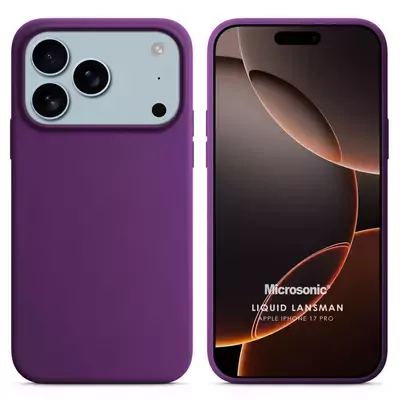 Microsonic Apple iPhone 17 Pro Kılıf Liquid Lansman Silikon Mor