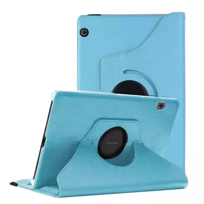 Microsonic Huawei MediaPad T3 10'' Kılıf 360 Rotating Stand Deri Mavi