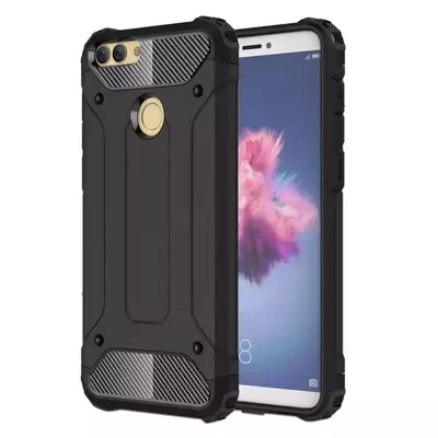 Microsonic Huawei P Smart Kılıf Rugged Armor Siyah