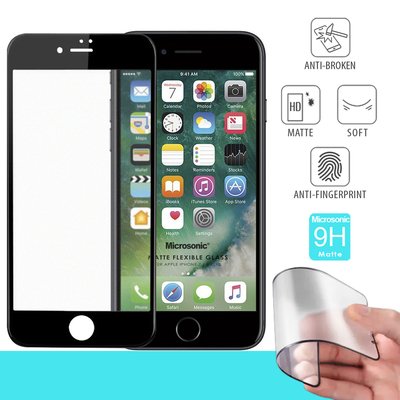 Microsonic Apple iPhone 8 Plus Matte Flexible Ekran Koruyucu Siyah