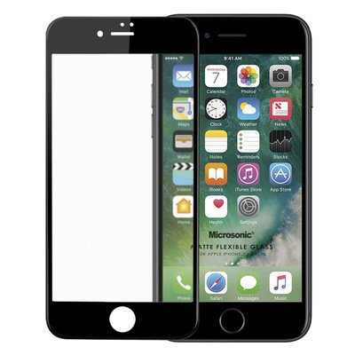 Microsonic Apple iPhone 8 Plus Matte Flexible Ekran Koruyucu Siyah