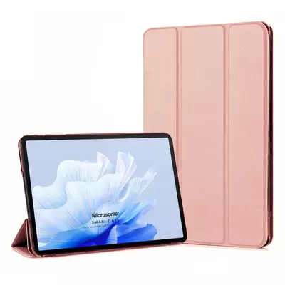 Microsonic Huawei MatePad Air Kılıf Slim Translucent Back Smart Cover Rose Gold