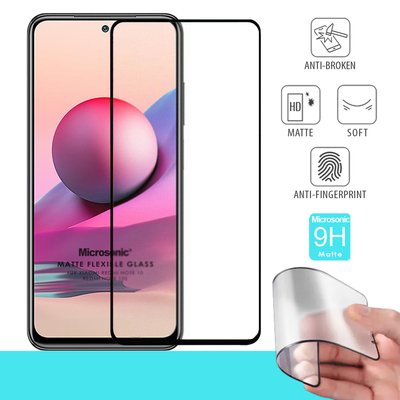 Microsonic Xiaomi Redmi Note 10 Matte Flexible Ekran Koruyucu Siyah