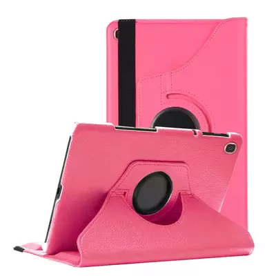 Microsonic Huawei MediaPad T3 7'' Kılıf 360 Rotating Stand Deri Koyu Pembe