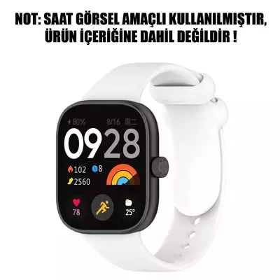 Microsonic Xiaomi Redmi Watch 5 Kordon Silicone Sport Band Beyaz