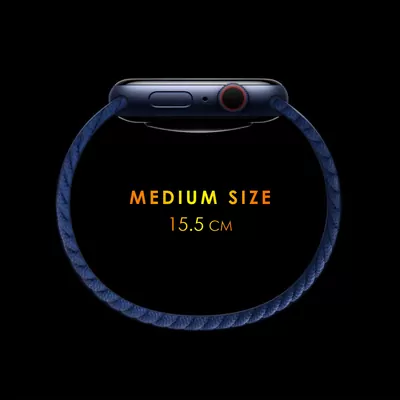 Microsonic Xiaomi Watch S3 Kordon, (Medium Size, 155mm) Braided Solo Loop Band Siyah