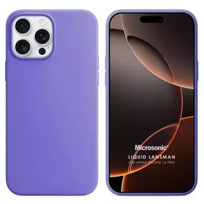 Microsonic Apple iPhone 16 Pro Kılıf Liquid Lansman Silikon Lila