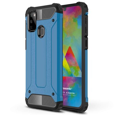 Microsonic Samsung Galaxy M21 Kılıf Rugged Armor Mavi