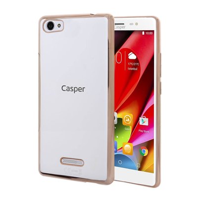 Microsonic Casper Via M1 Kılıf Skyfall Transparent Clear Gold