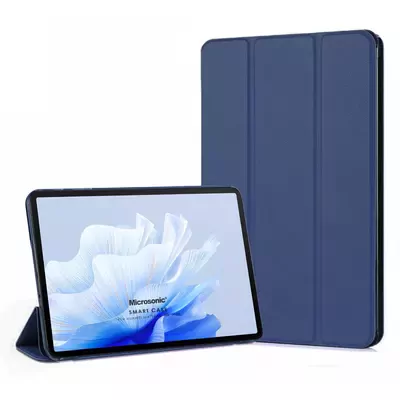 Microsonic Huawei MatePad Air Kılıf Slim Translucent Back Smart Cover Lacivert