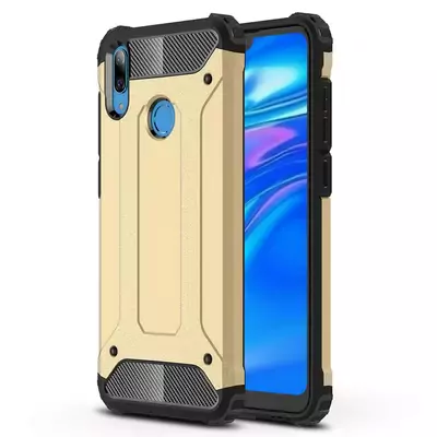 Microsonic Huawei Y7 2019 Kılıf Rugged Armor Gold