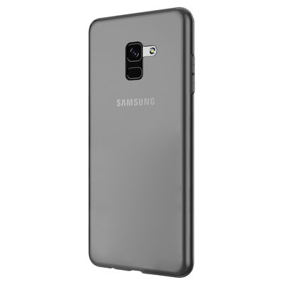 Microsonic Samsung Galaxy A8 2018 Kılıf Transparent Soft Siyah