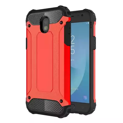 Microsonic Samsung Galaxy J3 Pro Kılıf Rugged Armor Kırmızı