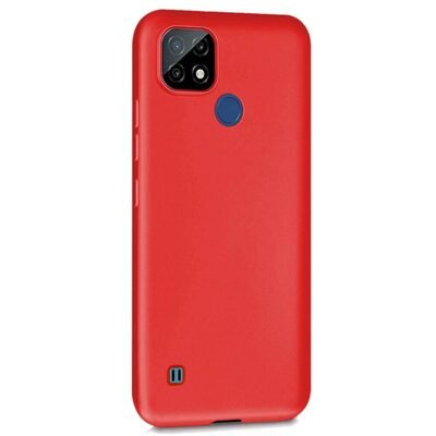 Microsonic Realme C21 Kılıf Matte Silicone Kırmızı