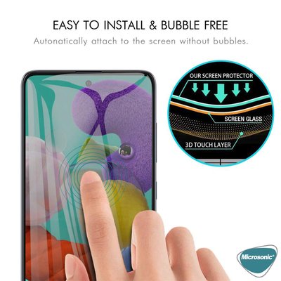 Microsonic Samsung Galaxy S20 FE Invisible Privacy Kavisli Ekran Koruyucu Siyah