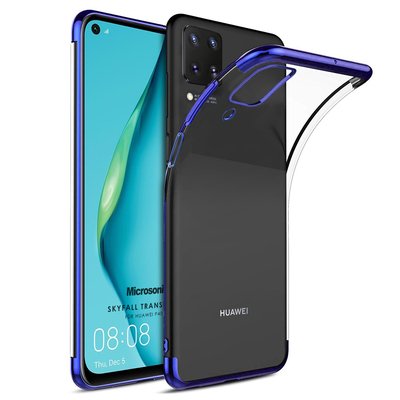 Microsonic Huawei P40 Lite Kılıf Skyfall Transparent Clear Mavi