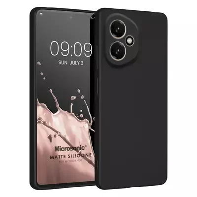Microsonic Matte Silicone Honor 400 Kılıf Siyah