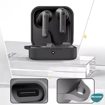 Microsonic Nothing CMF Buds Pro 2 Kılıf Askılı Mat Silikon Siyah