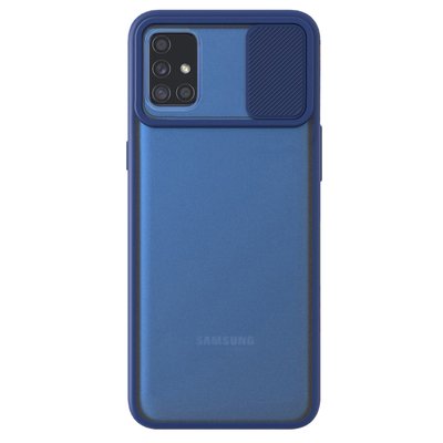 Microsonic Samsung Galaxy M51 Kılıf Slide Camera Lens Protection Lacivert