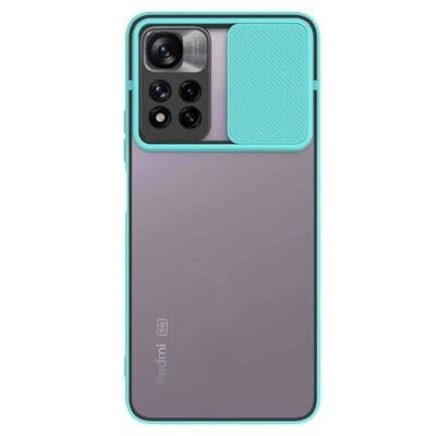 Microsonic Xiaomi Redmi Note 11 Pro Kılıf Slide Camera Lens Protection Turkuaz