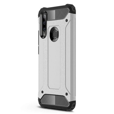 Microsonic Huawei Y7P Kılıf Rugged Armor Gümüş