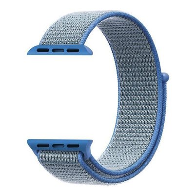 Microsonic Apple Watch Series 2 38mm Nylon Loop Kordon Tahoe Blue