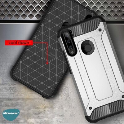 Microsonic Huawei Y7P Kılıf Rugged Armor Mavi