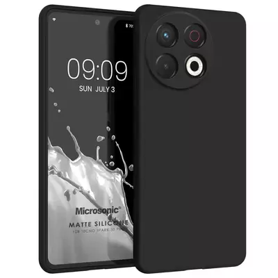 Microsonic Matte Silicone TECNO Spark 30 Pro Kılıf Siyah