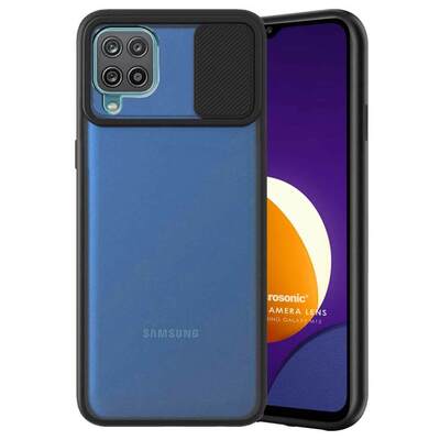 Microsonic Samsung Galaxy M32 4G Kılıf Slide Camera Lens Protection Siyah