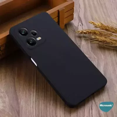 Microsonic Xiaomi Redmi Note 12 Kılıf Matte Silicone Siyah