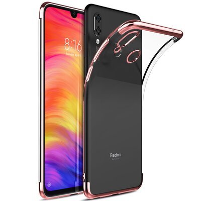 Microsonic Xiaomi Redmi Note 7 Kılıf Skyfall Transparent Clear Rose Gold