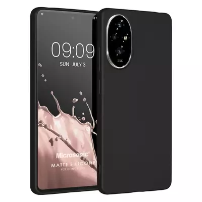 Microsonic Matte Silicone Honor 200 Pro Kılıf Siyah
