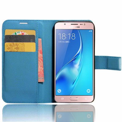 CaseUp Samsung Galaxy J7 2016 Cüzdanlı Suni Deri Kılıf Turkuaz