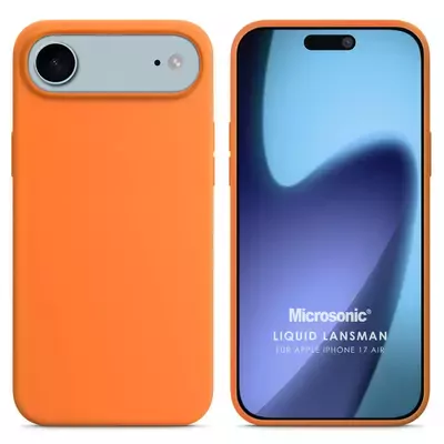 Microsonic Apple iPhone 17 Air Kılıf Liquid Lansman Silikon Turuncu