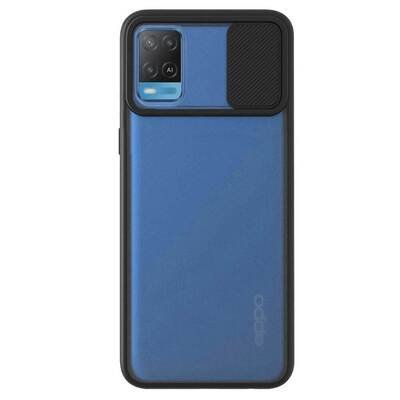 Microsonic Oppo A54 4G Kılıf Slide Camera Lens Protection Siyah