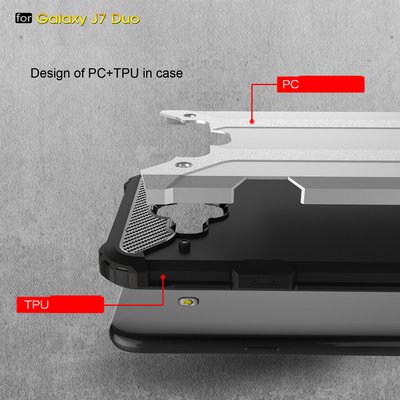 Microsonic Samsung Galaxy J6 Plus Kılıf Rugged Armor Siyah