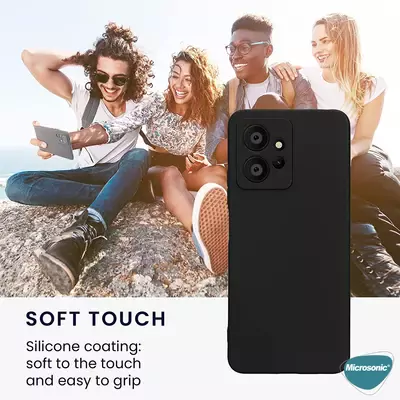 Microsonic Xiaomi Redmi Note 12 4G Kılıf Matte Silicone Siyah